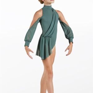 WEISSMAN Balera Dance Costume lyrical Sage green Blouson poet leotard MT11546 LC